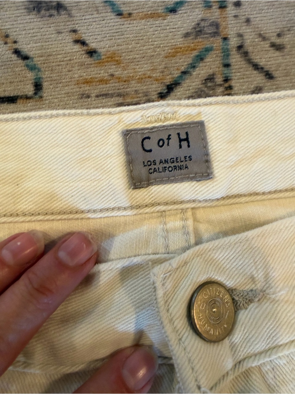 Citizens Of Humanity NWT 25 Emerson Slim Boyfriend Cream Denim Mid Rise - Picture 10 of 13
